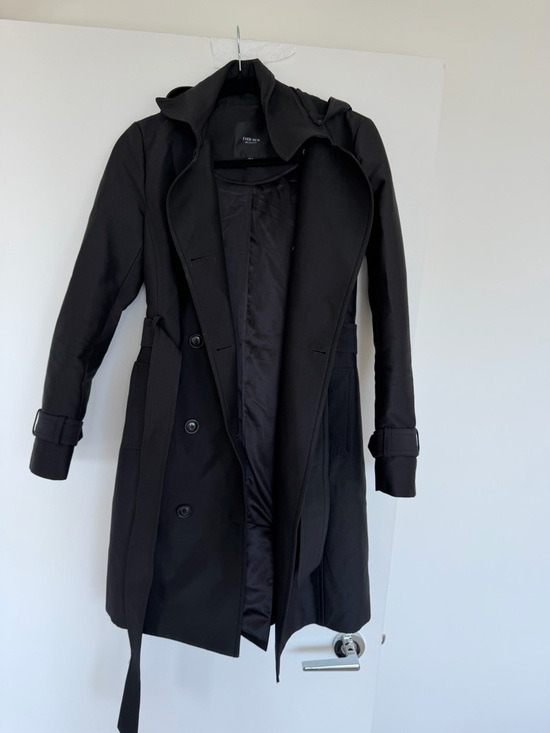 Ever New Jackets & Blazers - Ever New Women’s Black Hooded Trench Coat